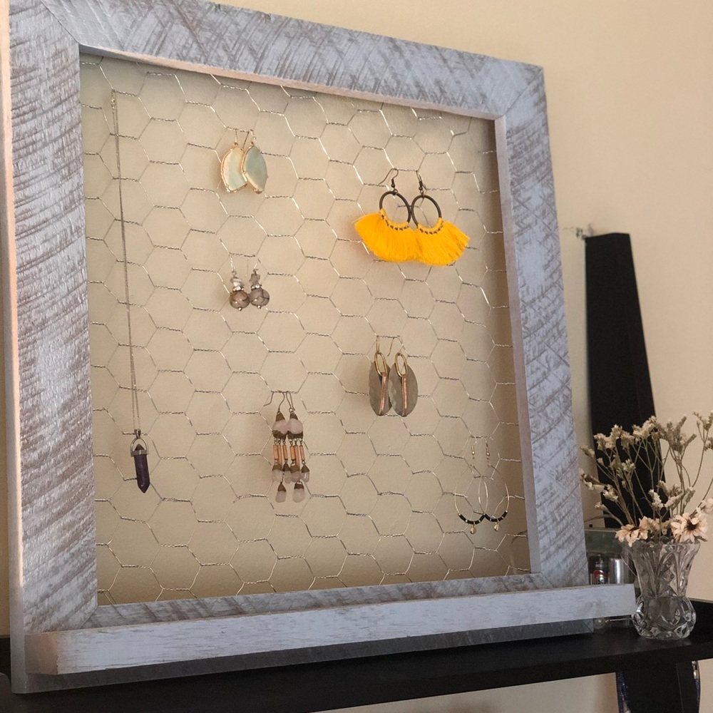 SOLD SOLD SOLD Distressed wooden jewelry frame